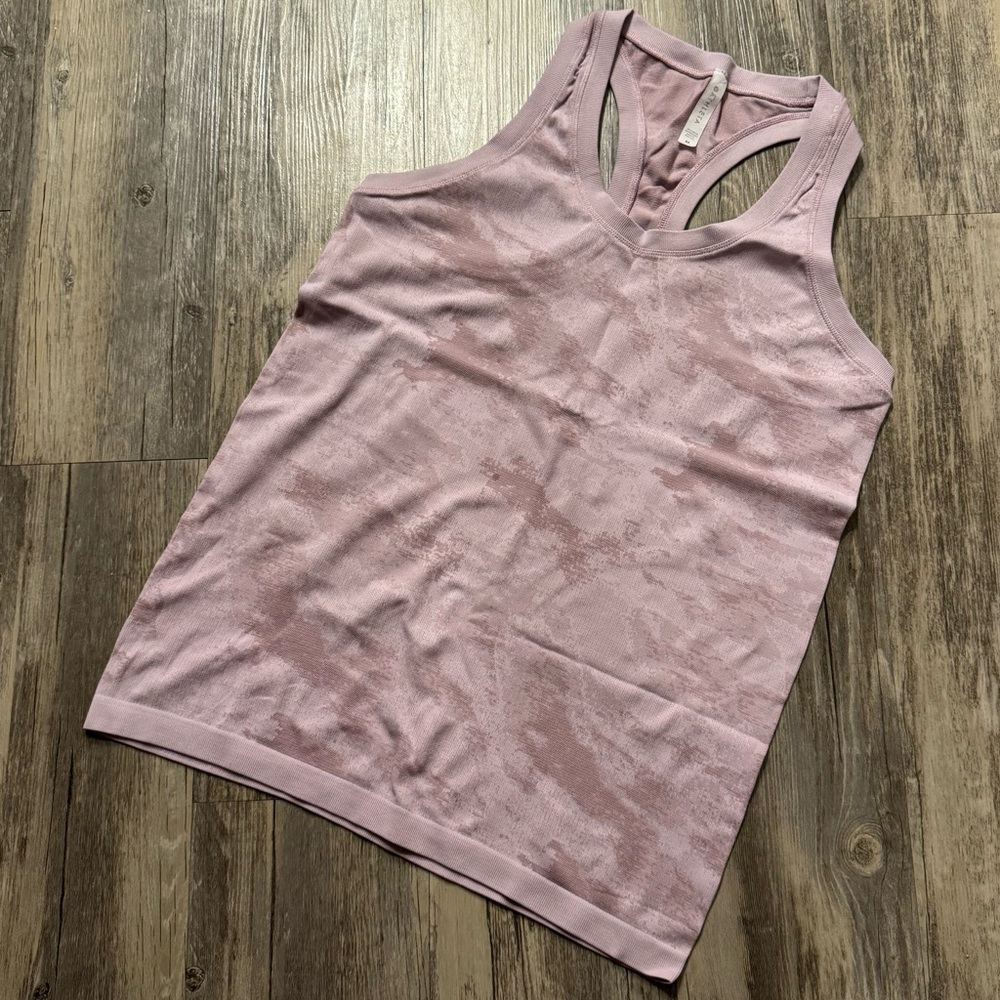 Pink Heathered Athleta Racerback Tank Top